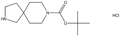 2,8-Diazaspiro[4.5]decane-8-carboxylic acid, 1,1-dimethylethyl ester, hydrochloride (1:1) Struktur