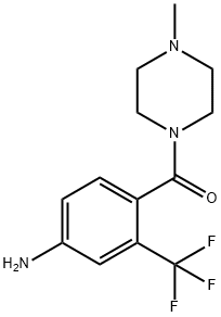[2-(三氟甲基)-4-氨基苯基](4-甲基-1-哌嗪基)甲酮, 853297-04-8, 结构式
