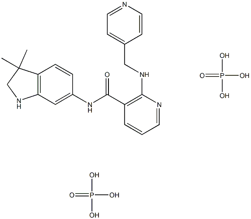 モテサニブリン酸塩 化学構造式