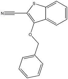 3-(benzyloxy)-1-benzothiophene-2-carbonitrile Struktur