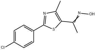 (E)-N-{1-[2-(4-chlorophenyl)-4-methyl-1,3-thiazol-5-yl]ethylidene}hydroxylamine Structure