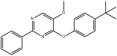 4-[4-(tert-butyl)phenoxy]-2-phenyl-5-pyrimidinyl methyl ether Struktur