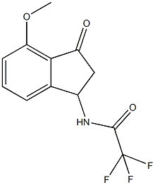 2,2,2-trifluoro-N-(4-methoxy-3-oxo-2,3-dihydro-1H-inden-1-yl)acetamide Structure