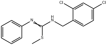 (E)-N-[(2,4-dichlorophenyl)methyl]-N'-phenyl(methylsulfanyl)methanimidamide Structure