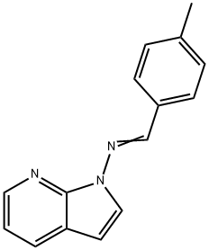 (E)-N-(1H-吡咯并[2,3-B]吡啶-1-基)-1-(对甲苯基)甲亚胺, 861212-75-1, 结构式