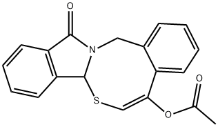 (9E)-19-oxo-11-thia-1-azatetracyclo[10.7.0.0^{3,8}.0^{13,18}]nonadeca-3(8),4,6,9,13(18),14,16-heptaen-9-yl acetate|
