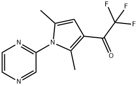 1-[2,5-dimethyl-1-(pyrazin-2-yl)-1H-pyrrol-3-yl]-2,2,2-trifluoroethan-1-one Structure