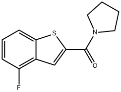 1-(4-fluoro-1-benzothiophene-2-carbonyl)pyrrolidine Struktur