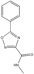 N-メチル-5-フェニル-1,2,4-オキサジアゾール-3-カルボアミド 化学構造式