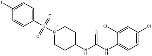1-(2,4-dichlorophenyl)-3-[1-(4-fluorobenzenesulfonyl)piperidin-4-yl]urea Structure