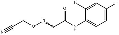 (2E)-2-[(cyanomethoxy)imino]-N-(2,4-difluorophenyl)acetamide Struktur