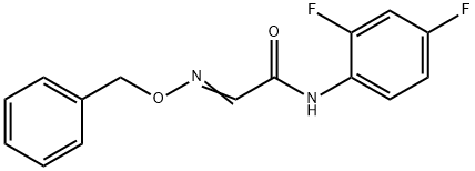 (2E)-2-[(benzyloxy)imino]-N-(2,4-difluorophenyl)acetamide Struktur