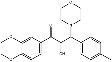 1-(3,4-dimethoxyphenyl)-2-hydroxy-3-(4-methylphenyl)-3-(morpholin-4-yl)propan-1-one Struktur