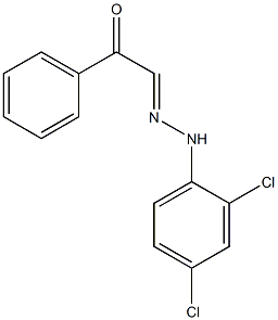 (2E)-2-[2-(2,4-dichlorophenyl)hydrazin-1-ylidene]-1-phenylethan-1-one Struktur