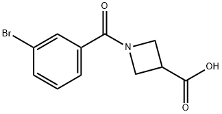 1-(3-bromobenzoyl)azetidine-3-carboxylic acid Struktur