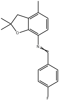 (1E)-1-(4-fluorophenyl)-N-(2,2,4-trimethyl-2,3-dihydro-1-benzofuran-7-yl)methanimine Structure