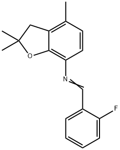 (1E)-1-(2-fluorophenyl)-N-(2,2,4-trimethyl-2,3-dihydro-1-benzofuran-7-yl)methanimine|