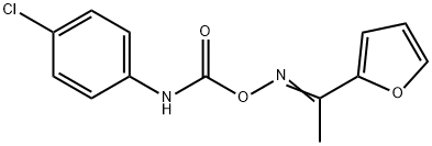 (Z)-[1-(furan-2-yl)ethylidene]amino N-(4-chlorophenyl)carbamate Structure