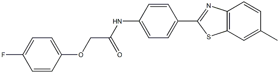 2-(4-fluorophenoxy)-N-[4-(6-methyl-1,3-benzothiazol-2-yl)phenyl]acetamide Struktur