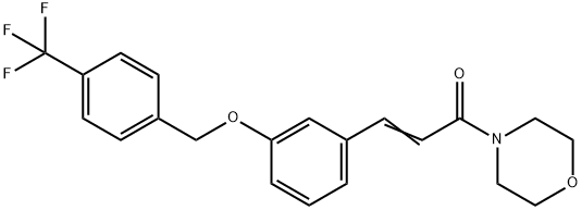 866151-69-1 (2E)-1-(morpholin-4-yl)-3-(3-{[4-(trifluoromethyl)phenyl]methoxy}phenyl)prop-2-en-1-one
