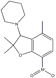 1-(2,2,4-trimethyl-7-nitro-2,3-dihydro-1-benzofuran-3-yl)piperidine