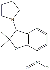 1-(2,2,4-trimethyl-7-nitro-2,3-dihydro-1-benzofuran-3-yl)pyrrolidine