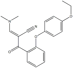 (2E)-3-(dimethylamino)-2-[(E)-2-(4-ethoxyphenoxy)benzoyl]prop-2-enenitrile Structure