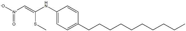 4-decyl-N-[(Z)-1-(methylsulfanyl)-2-nitroethenyl]aniline 结构式