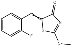 (5E)-5-[(2-fluorophenyl)methylidene]-2-(methylsulfanyl)-4,5-dihydro-1,3-thiazol-4-one Structure