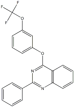 2-phenyl-4-[3-(trifluoromethoxy)phenoxy]quinazoline Struktur
