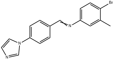 (1E)-N-(4-bromo-3-methylphenyl)-1-[4-(1H-imidazol-1-yl)phenyl]methanimine Struktur