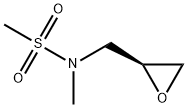 N-メチル-N-{[(2S)-オキシラン-2-イル]メチルメタンスルホンアミド 化学構造式