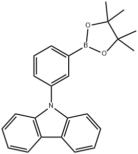 9-[3-(4,4,5,5-テトラメチル-1,3,2-ジオキサボロラン-2-イル)フェニル]カルバゾール 化学構造式