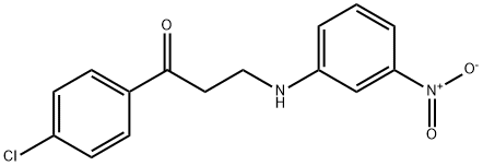 1-(4-chlorophenyl)-3-[(3-nitrophenyl)amino]propan-1-one 化学構造式