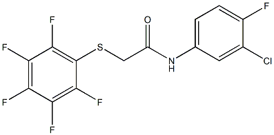 N-(3-chloro-4-fluorophenyl)-2-[(2,3,4,5,6-pentafluorophenyl)sulfanyl]acetamide Struktur