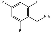 (4-bromo-2,6-difluorophenyl)methanamine 化学構造式