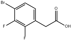 2-(4-ブロモ-2,3-ジフルオロフェニル)酢酸 化学構造式
