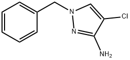 1-苄基-4-氯-1H-吡唑-3-胺, 895930-09-3, 结构式