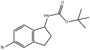 (5-ブロモ-2,3-ジヒドロ-1H-インデン-1-イル)カルバミン酸TERT-ブチル 化学構造式