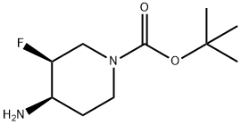 (3S,4R)-N-BOC-3-氟-4-胺基哌啶,907544-20-1,结构式