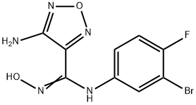4-氨基-N-(3-溴-4-氟苯基)-N'-羟基-1,2,5-恶二唑-3-甲脒 结构式