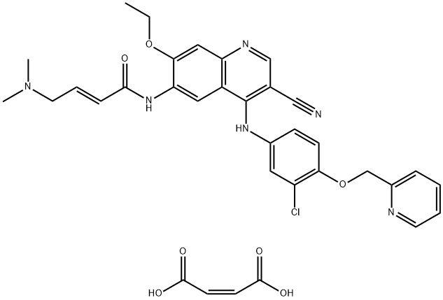 马来酸来那替尼, 915942-22-2, 结构式