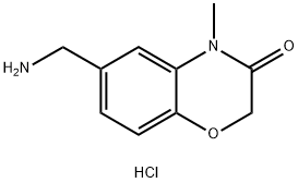 6 - 氨基甲基-4 - 甲基-4H-苯并[1,4]恶嗪-3 - 酮盐酸盐 结构式