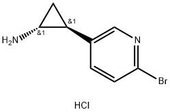 (1S,2R)-rel-2-(6-bromopyridin-3-yl)cyclopropan-1-amine dihydrochloride Structure