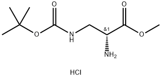 3-BOC-D-2,3-Diaminopropionic-acid-methyl-ester-HCl Structure
