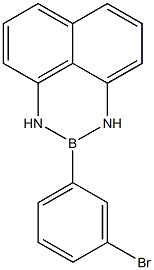 2-(3-ブロモフェニル)-2,3-ジヒドロ-1H-ナフト[1,8-de][1,3,2]ジアザボリン 化学構造式