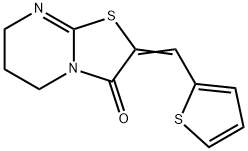 (2E)-2-[(thiophen-2-yl)methylidene]-2H,3H,5H,6H,7H-[1,3]thiazolo[3,2-a]pyrimidin-3-one Struktur