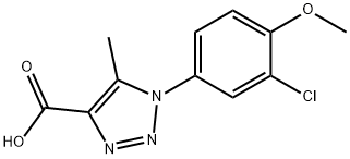 1-(3-chloro-4-methoxyphenyl)-5-methyl-1H-1,2,3-triazole-4-carboxylic acid 结构式