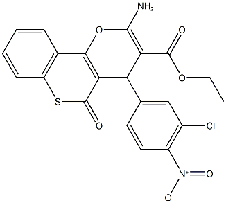ethyl 2-amino-4-(3-chloro-4-nitrophenyl)-5-oxo-4H,5H-thiochromeno[4,3-b]pyran-3-carboxylate