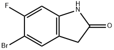 5‐bromo‐6‐fluoro‐2,3‐dihydro‐1H‐indol‐2‐one Struktur